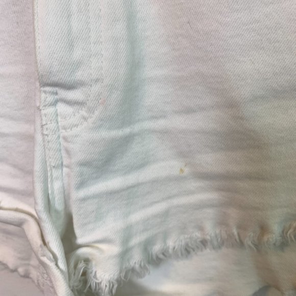 Zara White Denim High Waisted Shorts - Picture 7 of 7